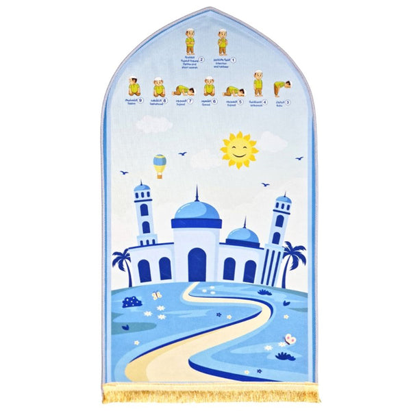 Boys' Educational Prayer Mat for Kids | Fun & Interactive Prayer Learning Tool