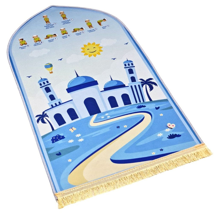 Boys' Educational Prayer Mat for Kids | Fun & Interactive Prayer Learning Tool