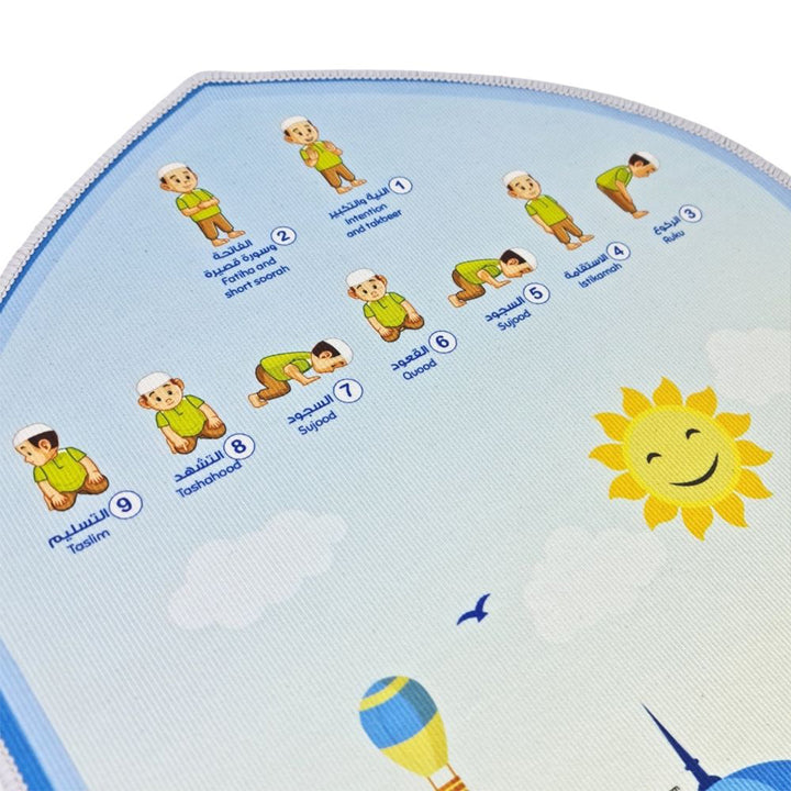 Boys' Educational Prayer Mat for Kids | Fun & Interactive Prayer Learning Tool