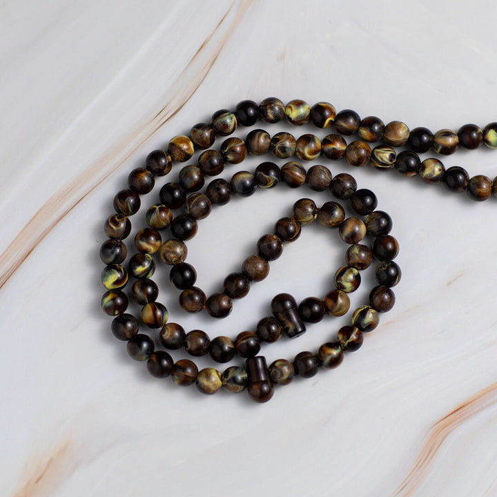 Brown Islamic Tasbeeh – 100 Beads for Zikr & Quran Recitation