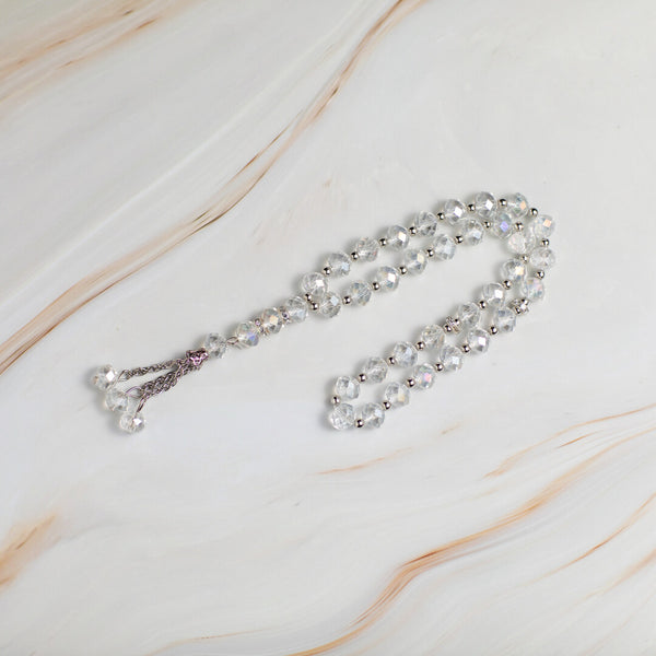 Crystal Tasbeeh – 33 Beads for Islamic Zikr & Quranic Recitation