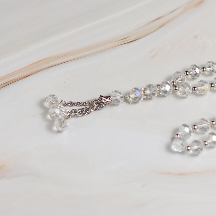 Crystal Tasbeeh – 33 Beads for Islamic Zikr & Quranic Recitation
