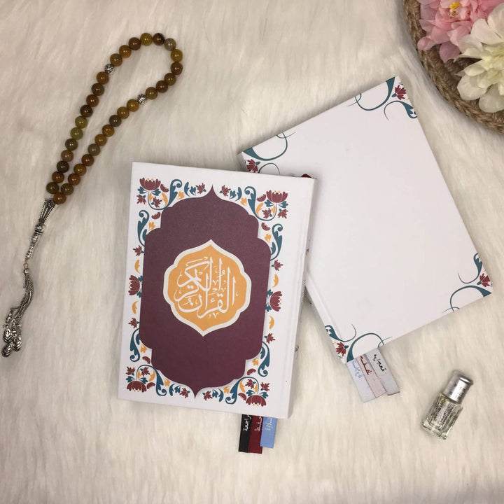 Holy Quran with 3 Bookmarks - Burgundy Cover | Perfect Medium Size for Reflection – 14×20 cm