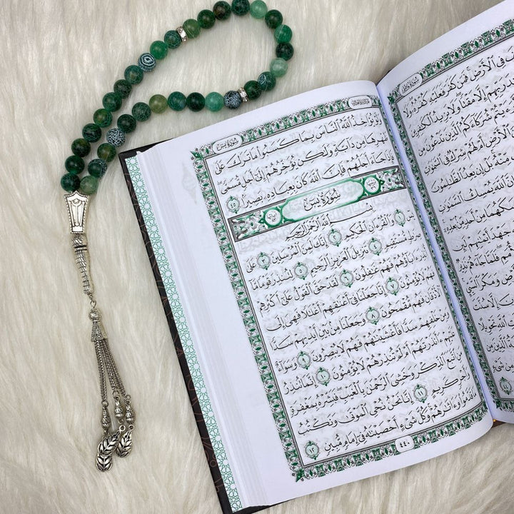 Holy Quran with 3 Bookmarks - Dark Blue Cover | Perfect Medium Size for Personal Reflection – 14×20 cm