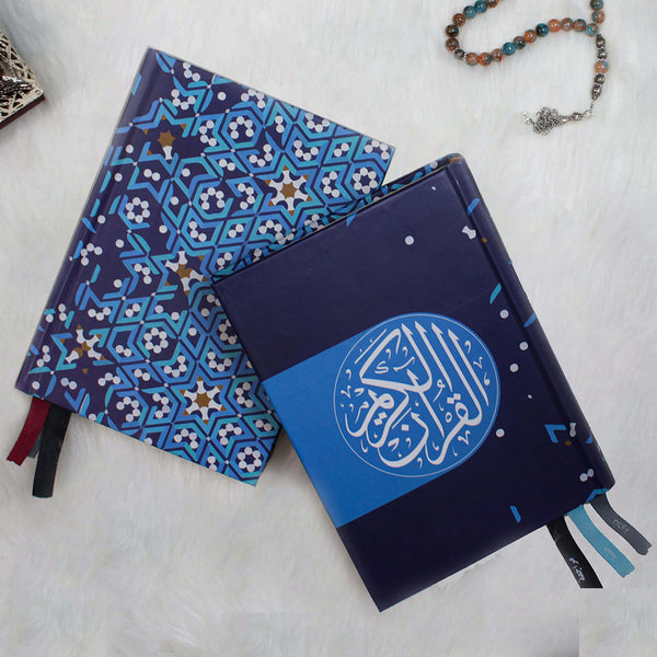 Holy Quran with 3 Bookmarks – Elegant Blue Cover | Perfect Medium Size for Daily Worship and Reflection – 12×17.5 cm