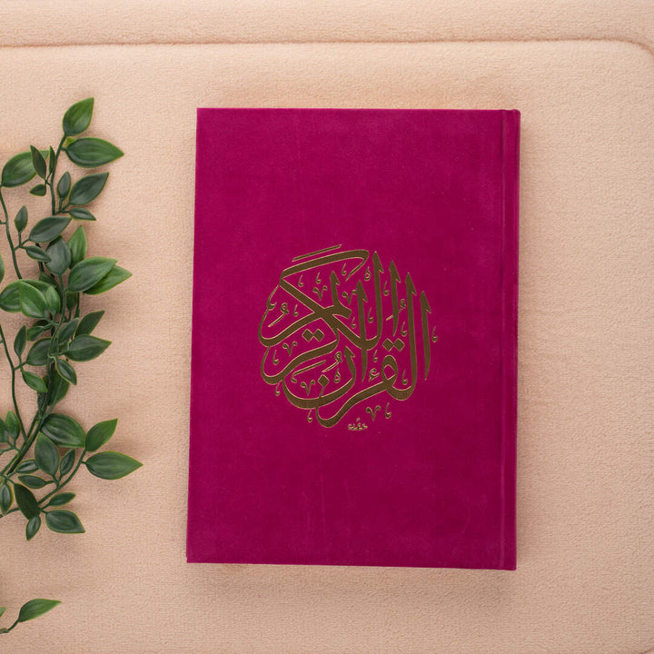 Holy Quran with Colored Velvet Cover | Standard Size  for Daily Reading Quran –  17x24 cm