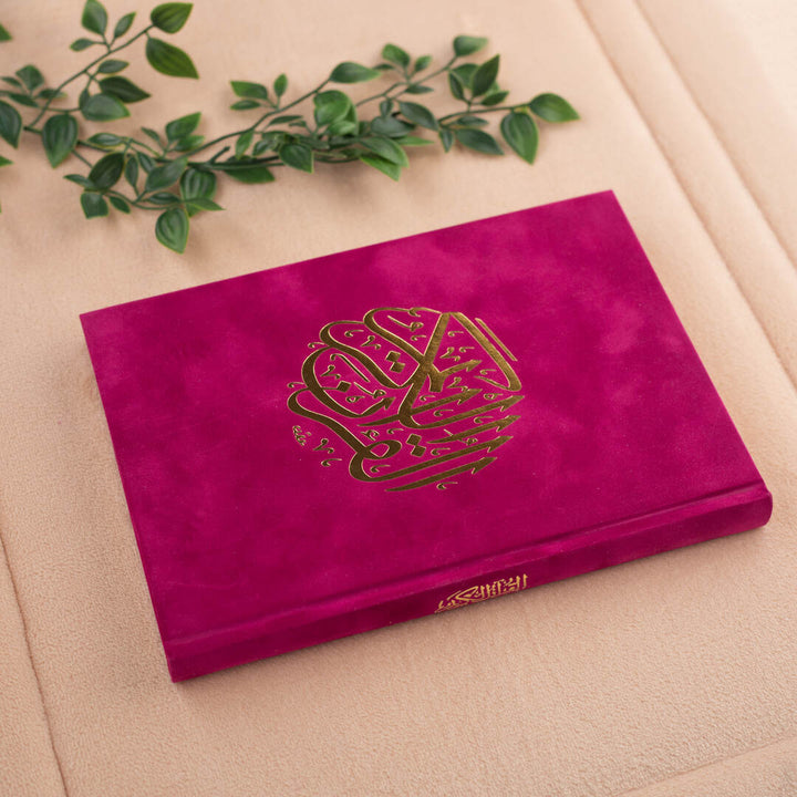 Holy Quran with Colored Velvet Cover | Standard Size  for Daily Reading Quran –  17x24 cm