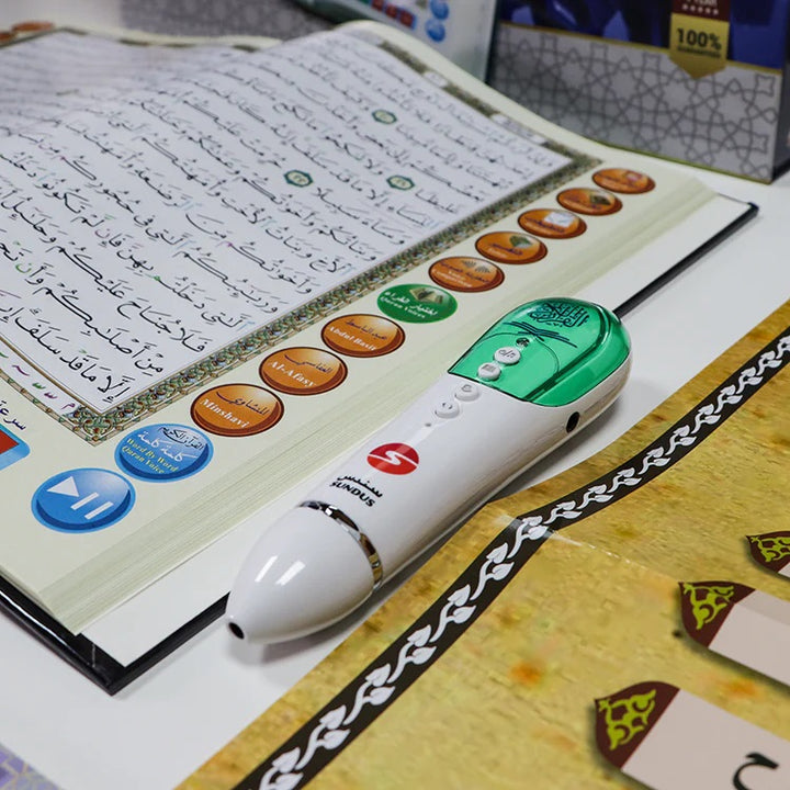 Holy Quran with Speaking Pen 16GB | Standard Size Quran for Enhanced Learning – 20×28 cm