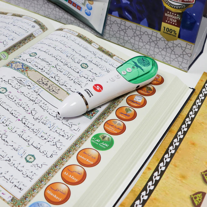 Holy Quran with Speaking Pen 16GB | Standard Size Quran for Enhanced Learning – 20×28 cm