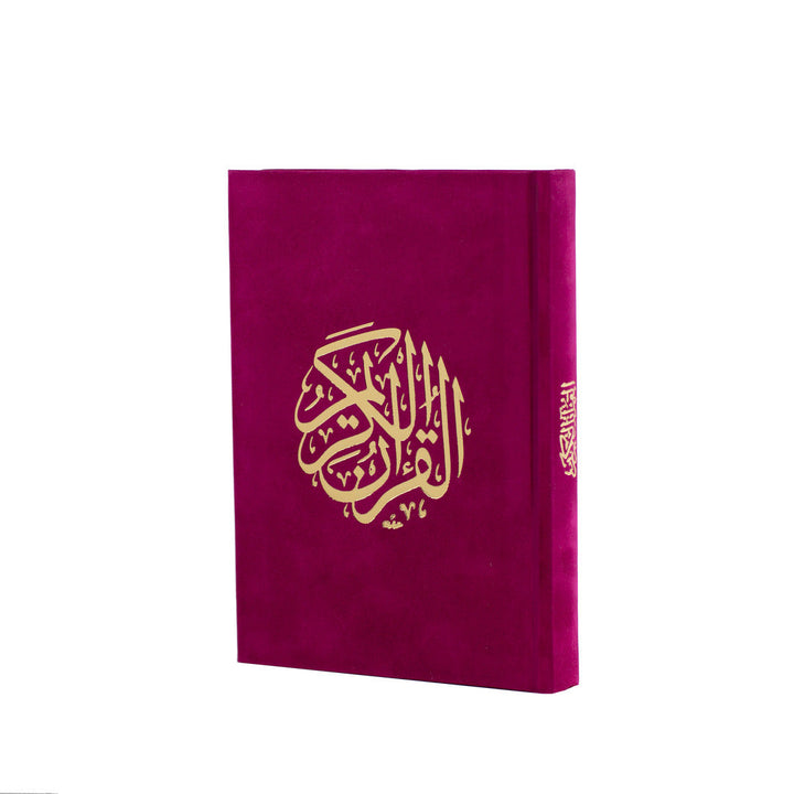 Holy Quran with Velvet Cover | Perfect Medium Size for Convenient Carry - 14×20 cm