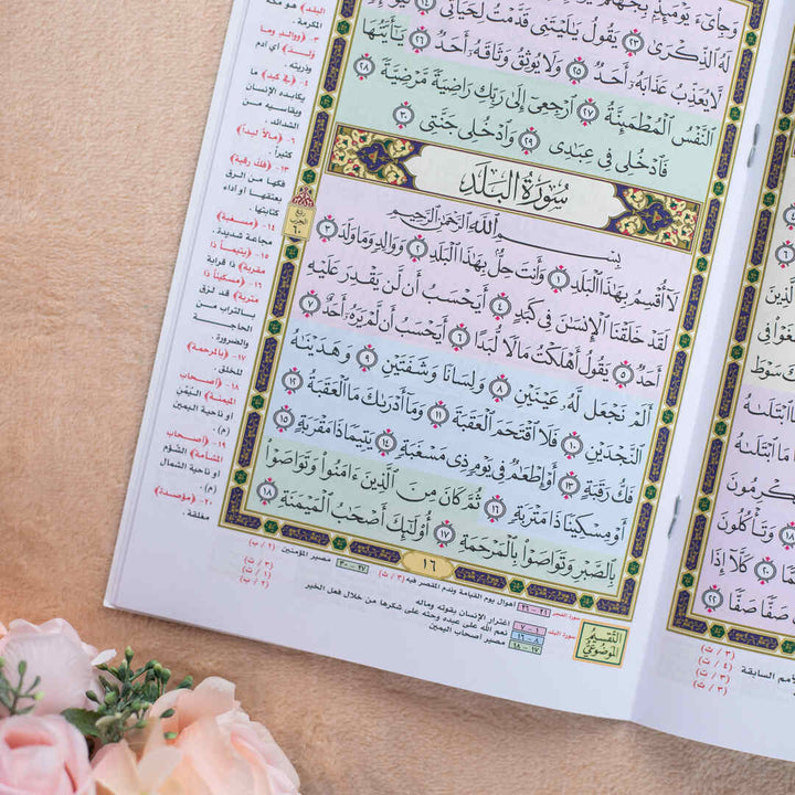 Juz' Amma with Al-Taqseem Al-Mawdu’i & Al-Saadi Tafseer | Standard Size for Easy Reading Quran & study – 17×24 cm