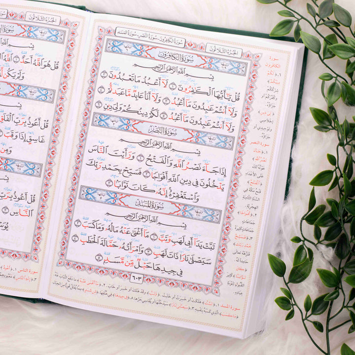 Mushaf Al-Muallim Al-Tarteel – Complete Tajweed Rules & Thematic Analysis