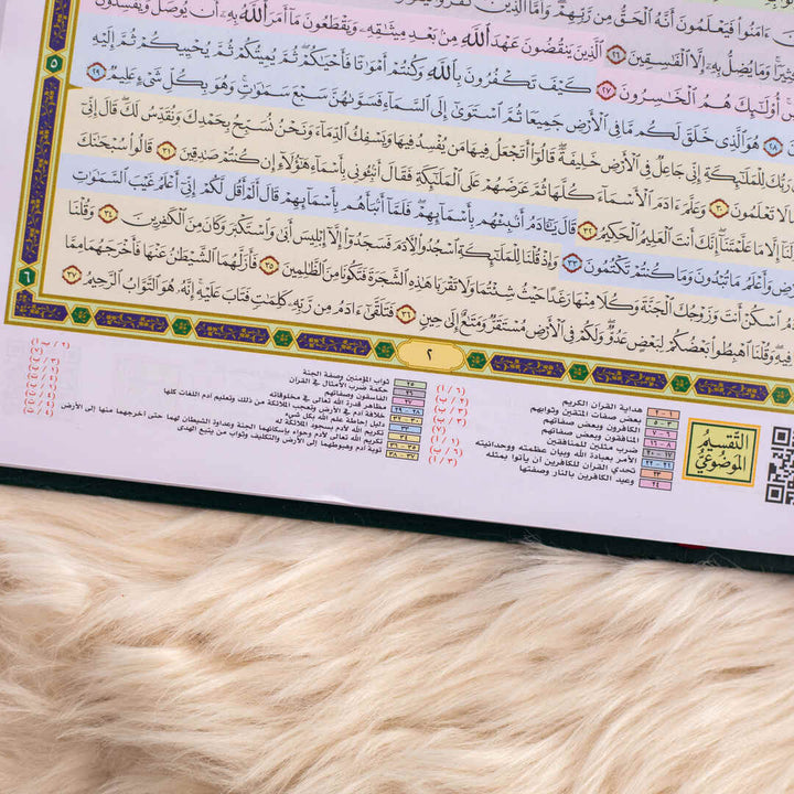 Mushaf Al-Qiyam with Al-Taqseem Al-Mawdu’i | Large Size & QR Code for Prayer Night – 25×35 cm
