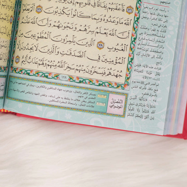 Mushaf Al-Tafseel Al-Mawdu’i with Tafseer | Perfect Medium Size for Reflection & Study - 14x20 cm
