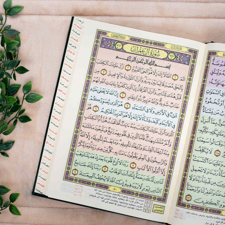 Mushaf Al-Tafseer Al-Mawdu’i Indexed | Large Size for Recitation and Study – 25×35  cm