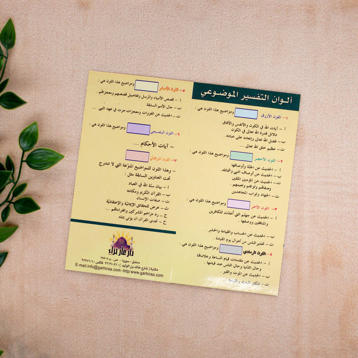 Mushaf Al-Tafseer Al-Mawdu’i | Standard Size for Deeper Islamic Worship and Study – 17×24 cm