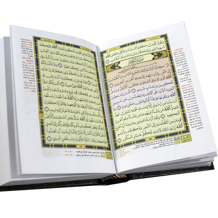 Mushaf Al-Taqseem Al-Mawdu’i with Tafseer Al-Saadi | Small Quran for Easy Study and Reflection – 8×12 cm