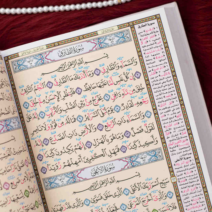 Mushaf Muallim Al-Tarteel Al-Mufassar | Standard Size Quran with Tajweed Rules and Comprehensive Explanation –  17×24 cm