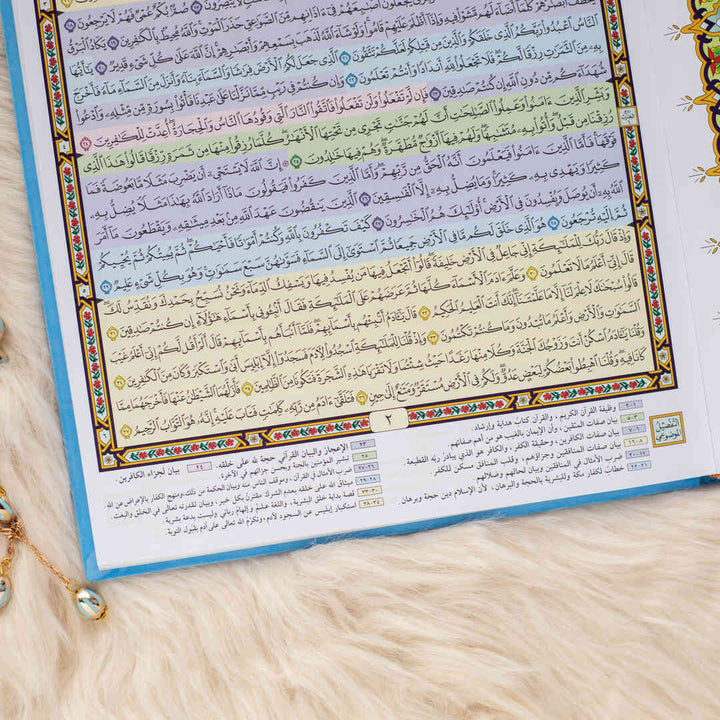 Mushaf for Quranic Study with Al-Tafseel Al-Mawdu’i of Quranic Verses | Large Size for In-Depth Learning – 25×35 cm