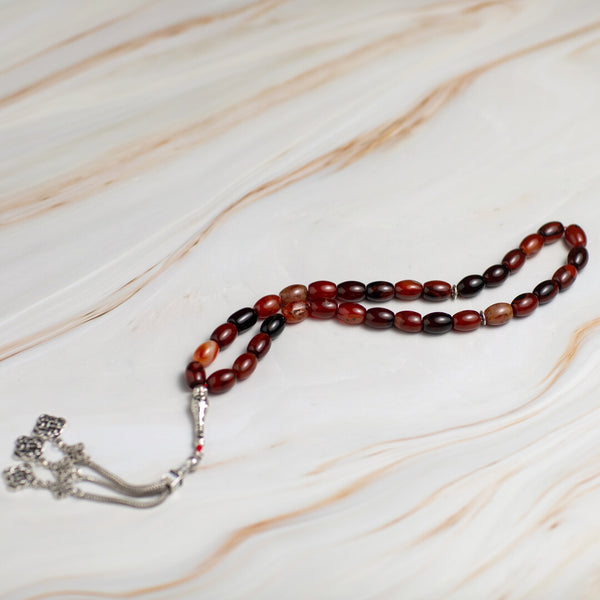 Natural Agate Islamic Tasbeeh – 33 Prayer Beads for Quran, Worship & Zikr