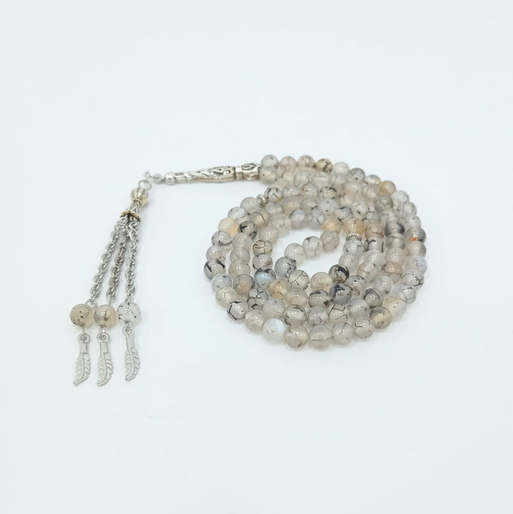 Natural Marble Stone Tasbeeh – 100 Beads for zikr & Quranic Recitation