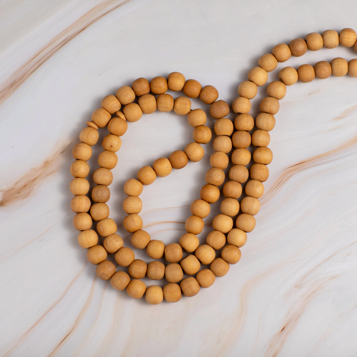 Olive Wood Prayer Beads 100 Beads - Beige Color - Ideal for Worship & Quran Recitation