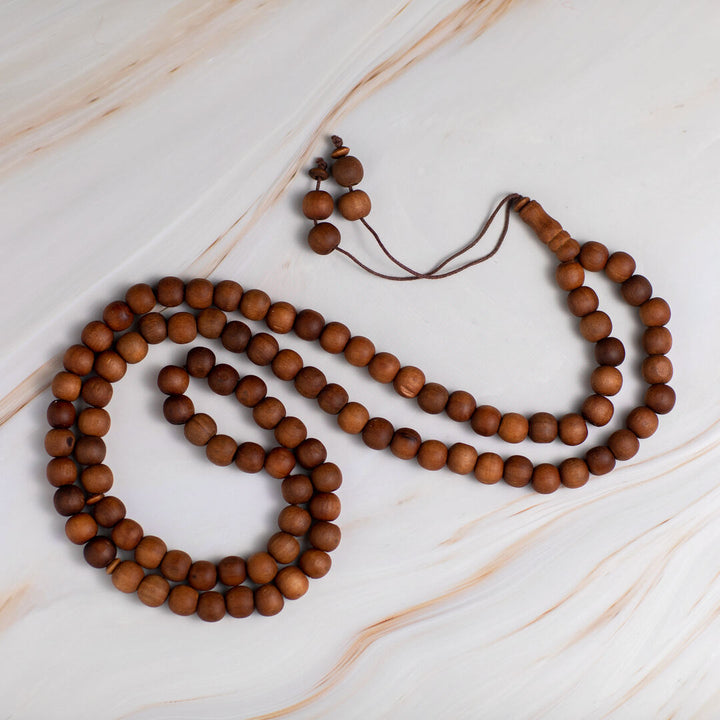 Olive Wood Prayer Beads 100 Beads - Brown Color - Ideal for Worship & Quran Recitation