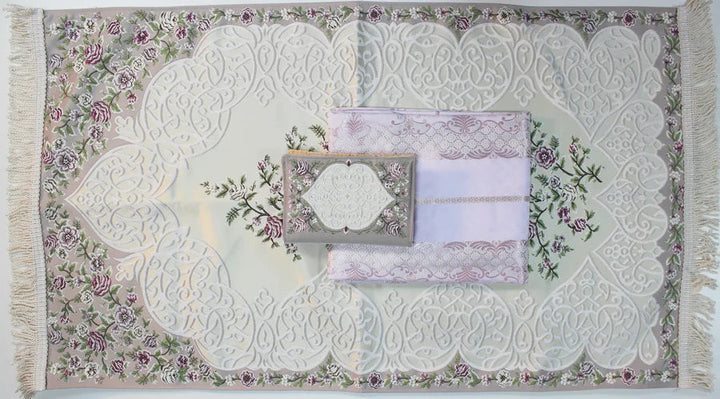 Prayer Set for Girls – Includes Prayer Mat, Prayer Dress, and Quran Cover