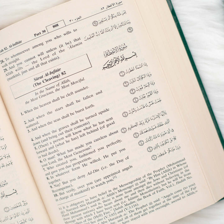 Quran Translated to English | Medium Size with Accurate Translation and Interpretation – 14x20 cm