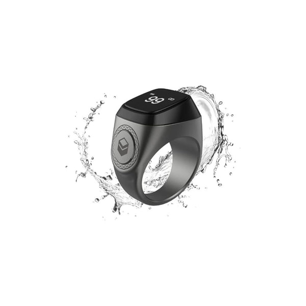 Smart Tasbih Zikr1 Lite Ring – Black Gray | Your Digital Companion for Prayer & Zikr - Mushaf store 
