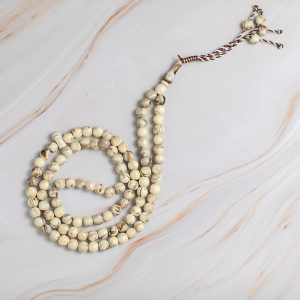 White Islamic Tasbeeh – 100 Beads for Daily Zikr & Quran Recitation