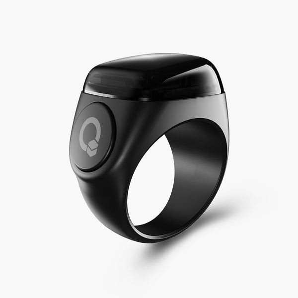Zikr Noor Smart Tasbih Ring - Black | Enhanced Screen, Long Battery Life, Prayer Time Reminders