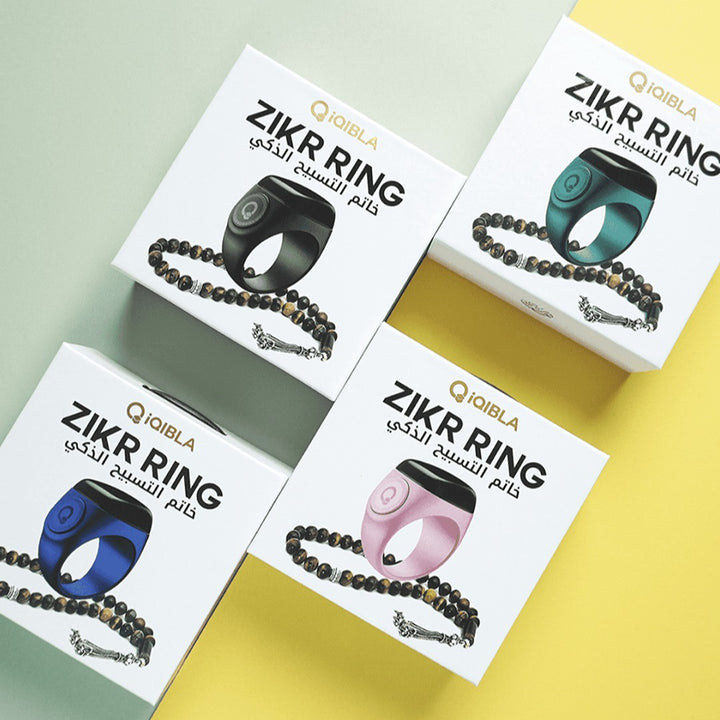 Zikr Noor Smart Tasbih Ring - Black | Enhanced Screen, Long Battery Life, Prayer Time Reminders