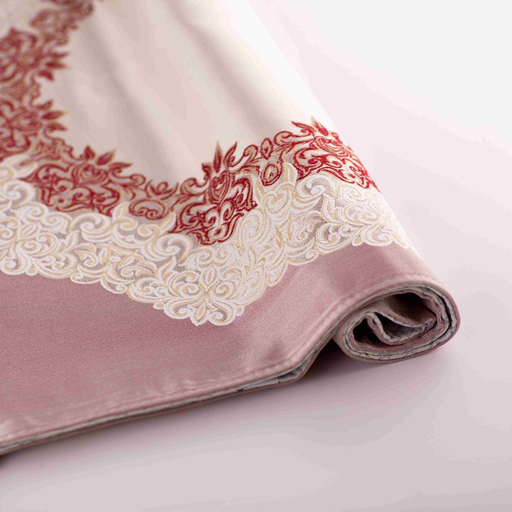 Luxury Double-Layer Embroidered Prayer Mat – Elegant & Comfortable Design